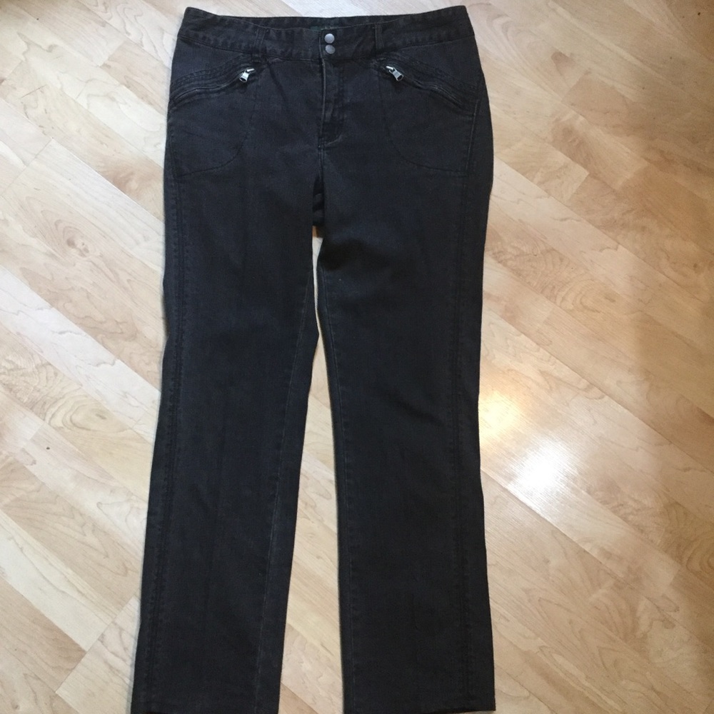 Lauren Jean Co. Black Zipper Pocket Jeans